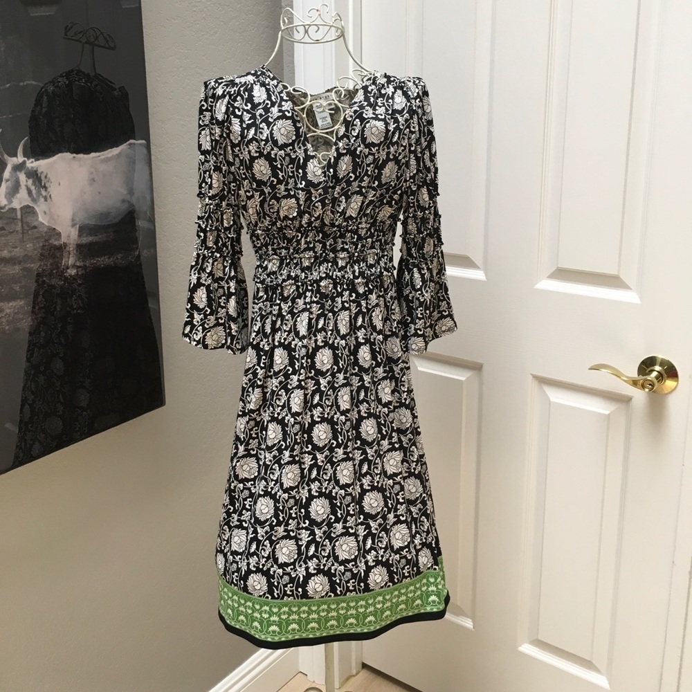 XS Max Studio Patterned Boho Dress NWOT